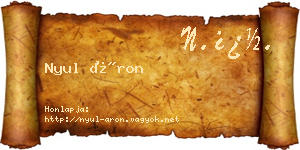 Nyul Áron névjegykártya
